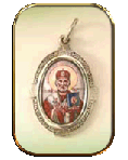 купить нательная иконка кулон святой Николай Угодник чудотворец финифть образок, фото