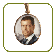 миниатюрный портрет финифть эмаль в для медальон, Медведев Дмитрий Анатольевич, купить, цена, фото